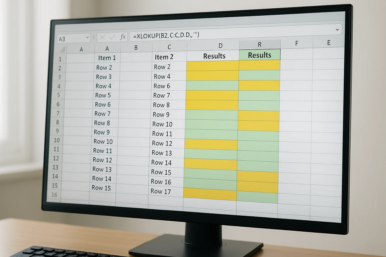 Excel : comparer deux listes avec RECHERCHEX efficacement