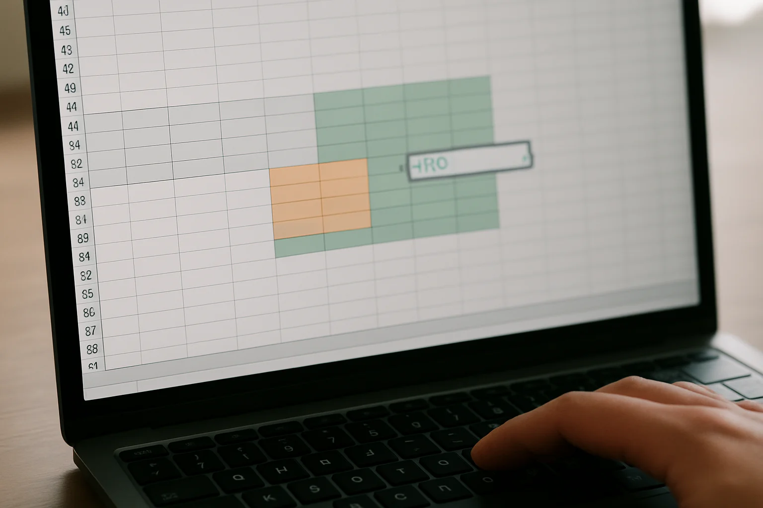 Gros plan sur une feuille de calcul affichant une ligne de calcul où une formule conditionnelle sert à déduire le capital remboursé, avec plusieurs cellules voisines mises en évidence.