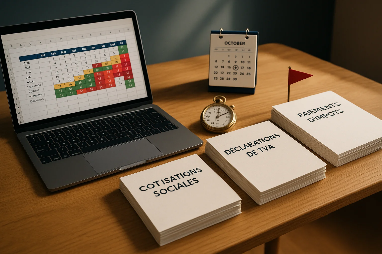 Excel : créer un suivi des échéances URSSAF, TVA et impôts sans rater une date